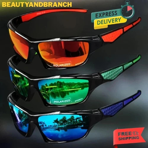 New 2025 Polarized Vertex Men AntiGlare Fishing Cycling Driving Sport Sunglasses