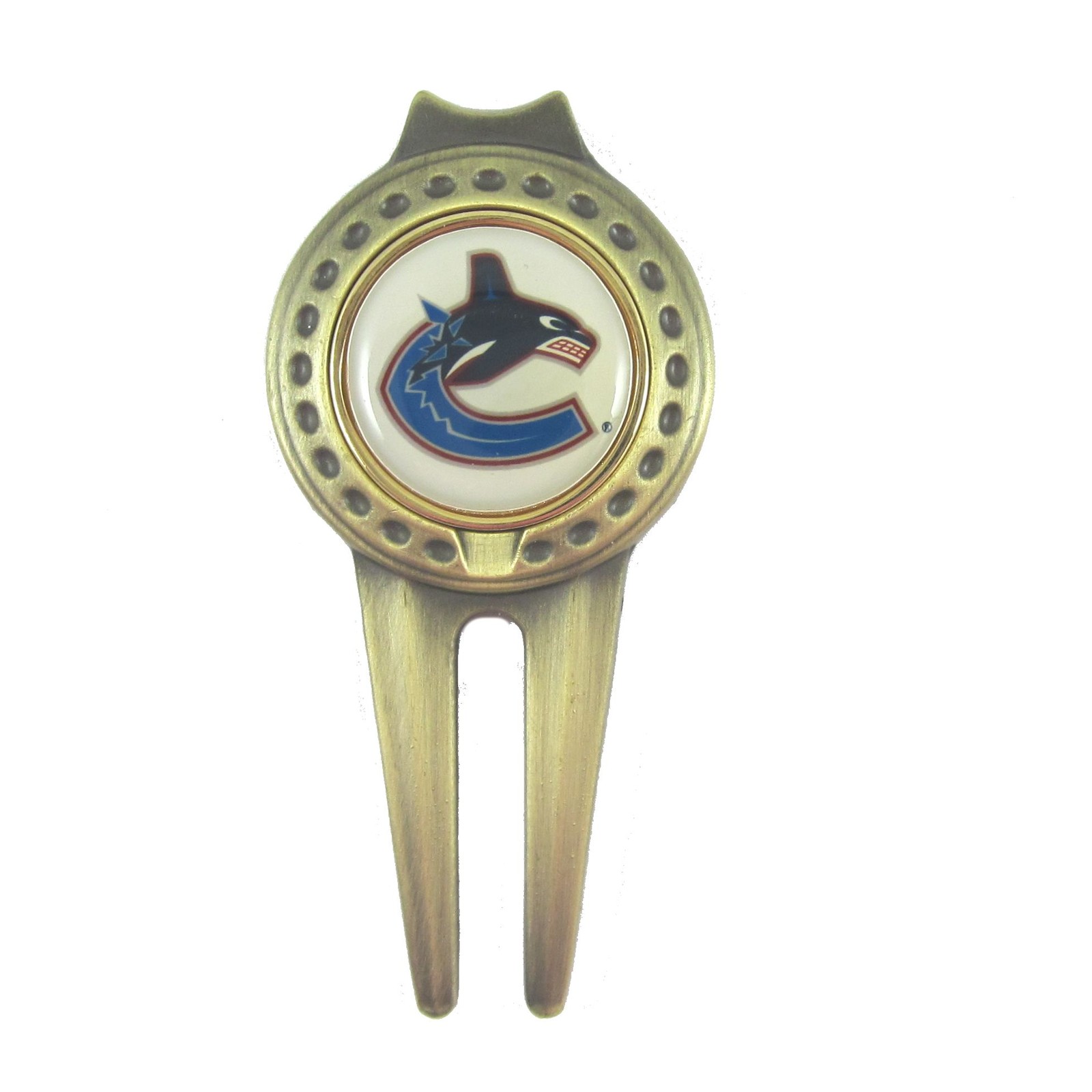 Vancouver Canucks Hat Clip & Divot Tool Combo with Golf Ball Markers