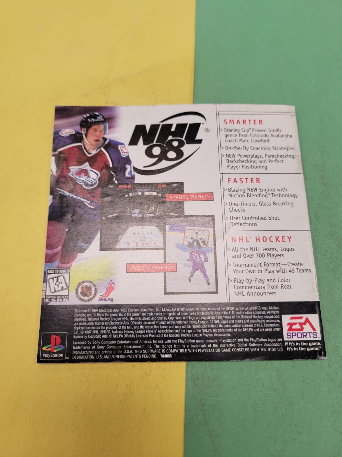PlayStation 1 PS1 Manual Only NBA Live 98