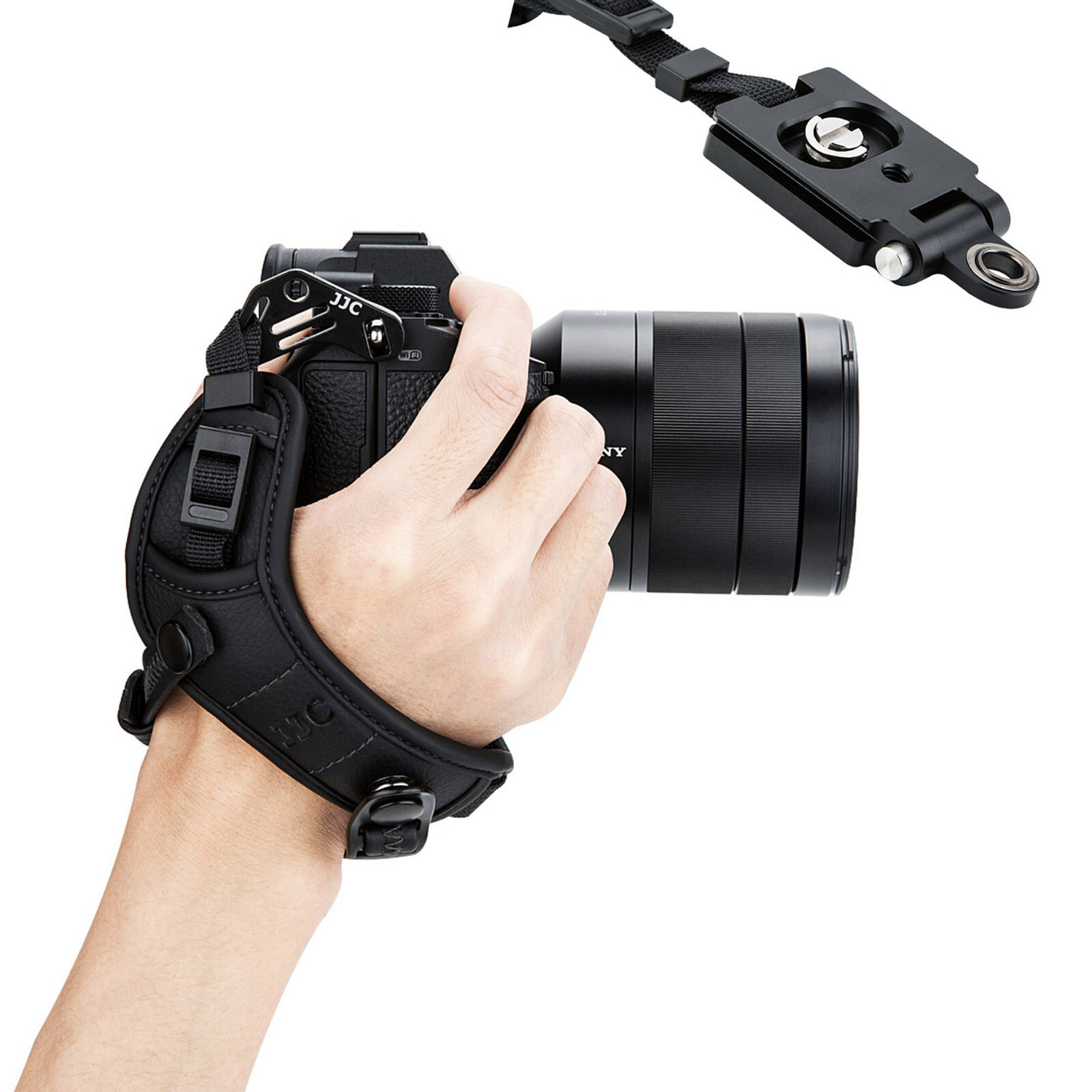 JJC Leather Hand Strap Grip Arca QR Plate Olympus E-PL6  E-PL7  E-PL8  E-PL9