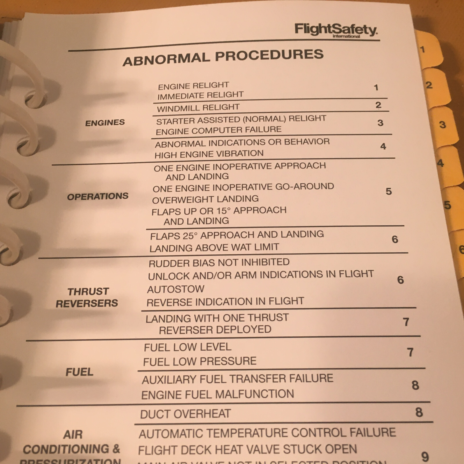 FlightSafety Hawker 800XP with Collins EFIS 86e Pilot Checklist