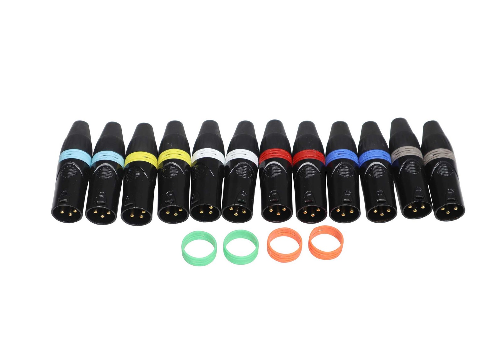 ProX XC-RINGPAK Color Ring Replacements for XLR Cables - 8 Pack