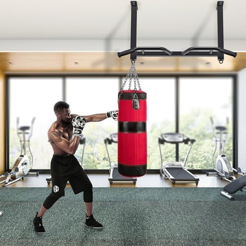 32" Ceiling Mounted Pull up Bar - Heavy Duty, Highly Adjustable, Multifunctional