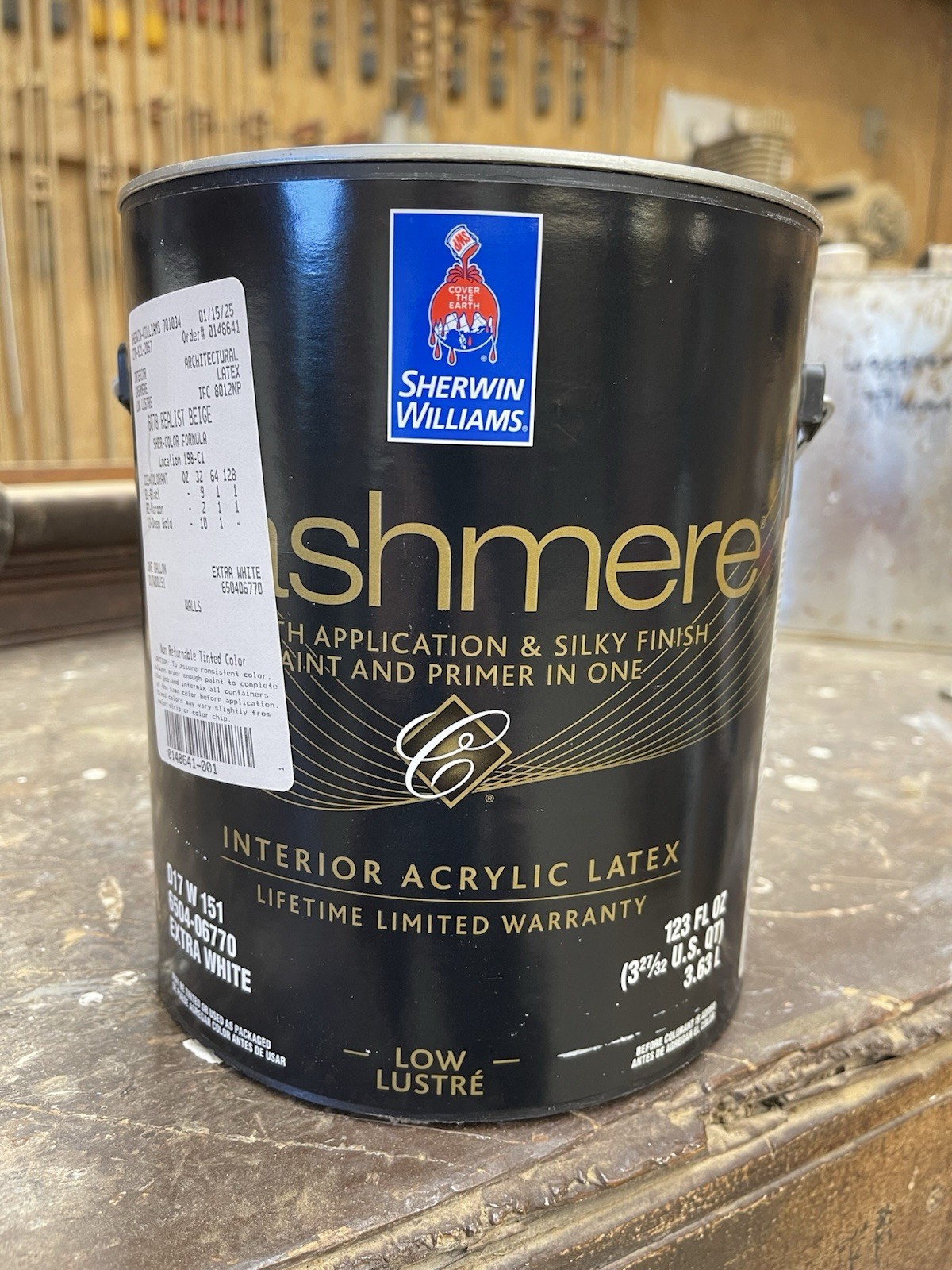 1 Gallon Sherwin Williams Cashmere Interior Low Lustre/ 6078 Realist Beige