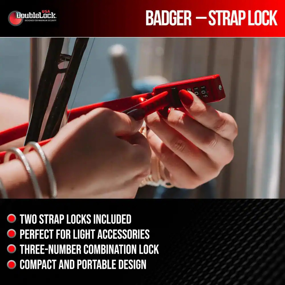 Badger, All-Purpose Cable Tie Combination Padlock (19 In.) (2-Pack)