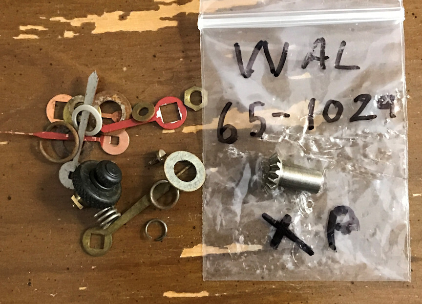 Waltham Watch Co XP 37s Aircraft Clock Parts Winding gear And Elapsed Time Hands