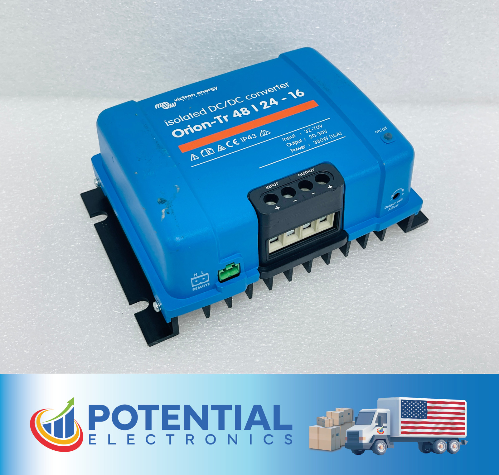 USED - Victron Energy Orion-Tr IP43 DC-DC Converter 48/24-Volt 16A Isolated