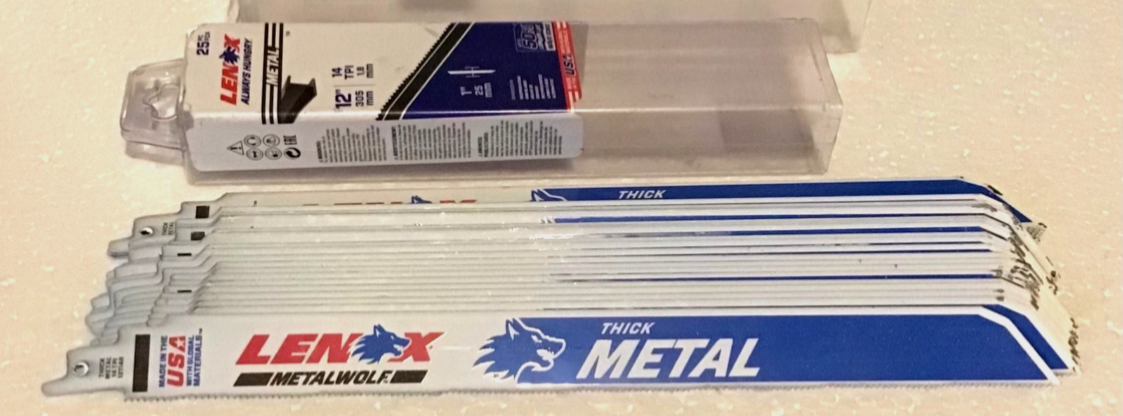 25 New LENOX 12" 14TPI METALWOLF WAVE EDGE Reciprocating Saw Blades 20183B12110R