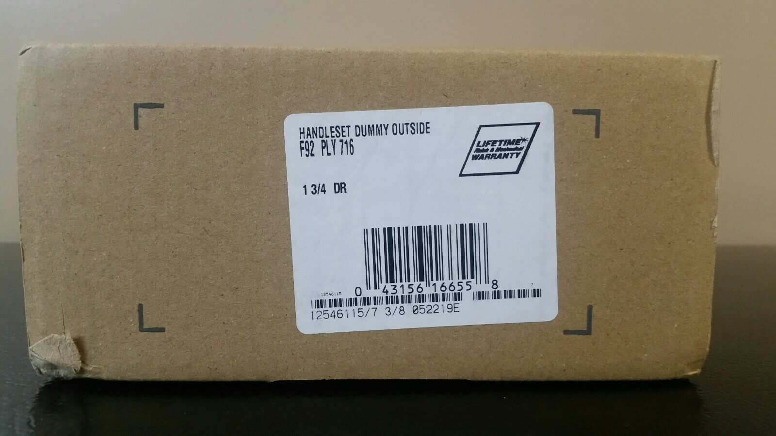SCHLAGE F92 CAM ENTRANCE OUTSIDE HANDLESET ACCENT LEVER OIL RUBBED BRONZE NIB