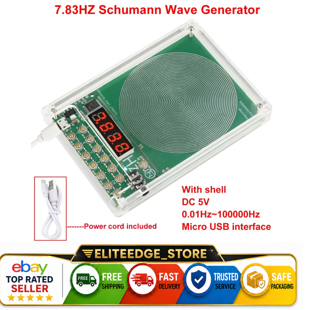 For Schumann Wave Generator Pulse Sine Frequency+Audio Output Connector+Case