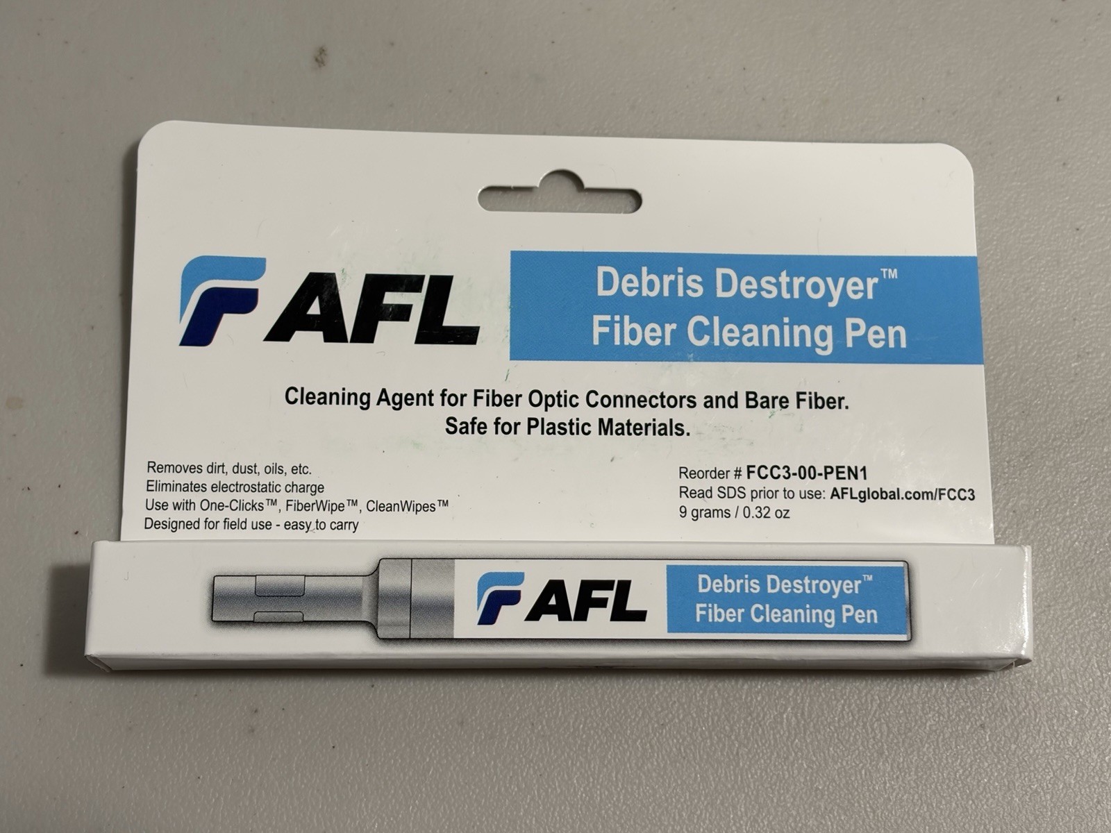 AFL FCC3-00-PEN1 FCC3 Debris Destroyer Fiber Cleaning Pen