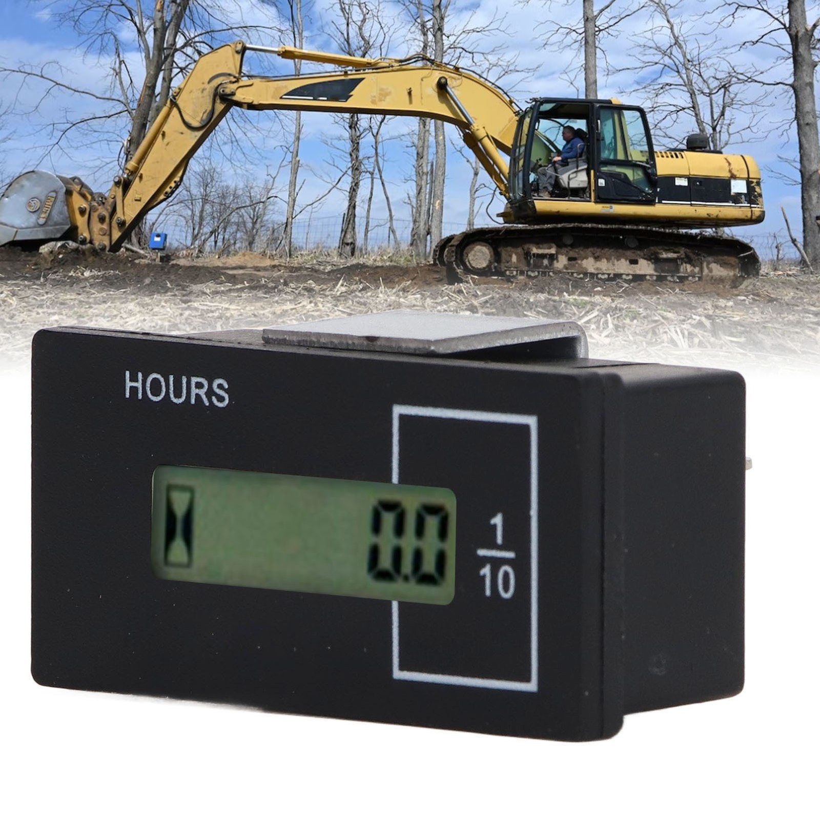 Digital Timer Smart Hour Meter Record Total Operation Hours For Excavator Use