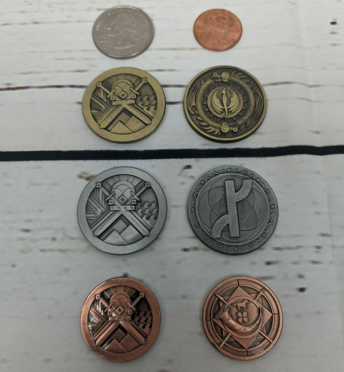 Fantasy The Rangers Metal Coin Set LARP Board Game Role Playing RPG