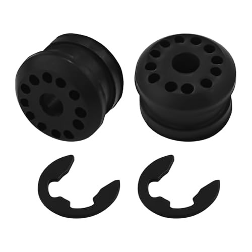2PCS Transfer Case Shift Linkage Bushing with E-Clips, Transmission black