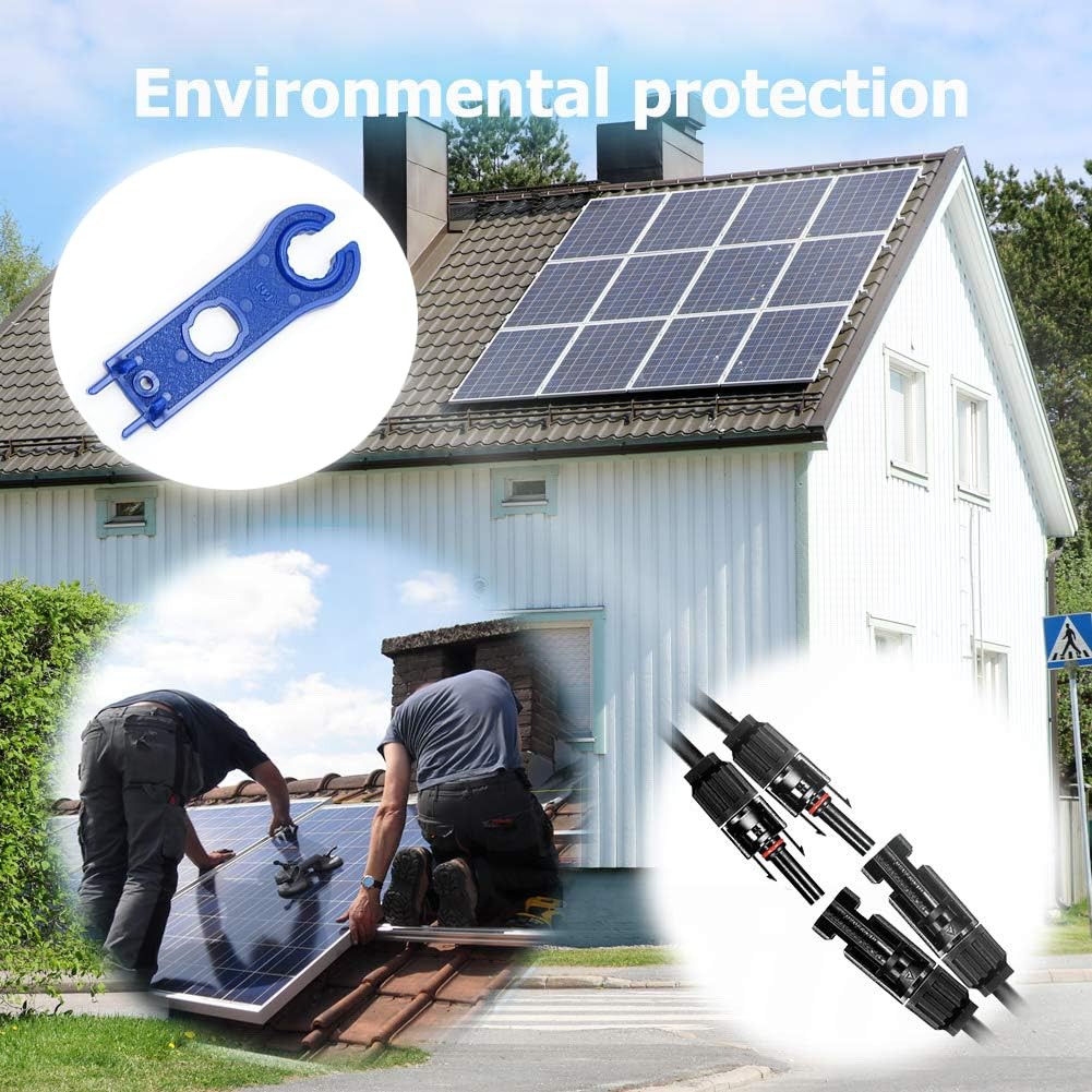 Solar Panel Crimping Tool,Crimping Tool Kit with 10PCS Connectors and 2PCS Sp...