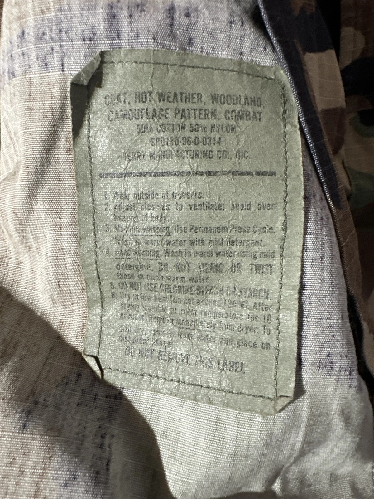 VTG US Army BDU Shirt Jacket 82nd Airborne CIB, Master Parachutist NAMED Lg Long