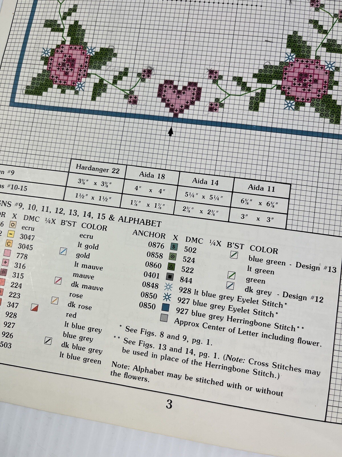 Leisure Arts Cross Stitch Pattern Leaflet Tender Treasures