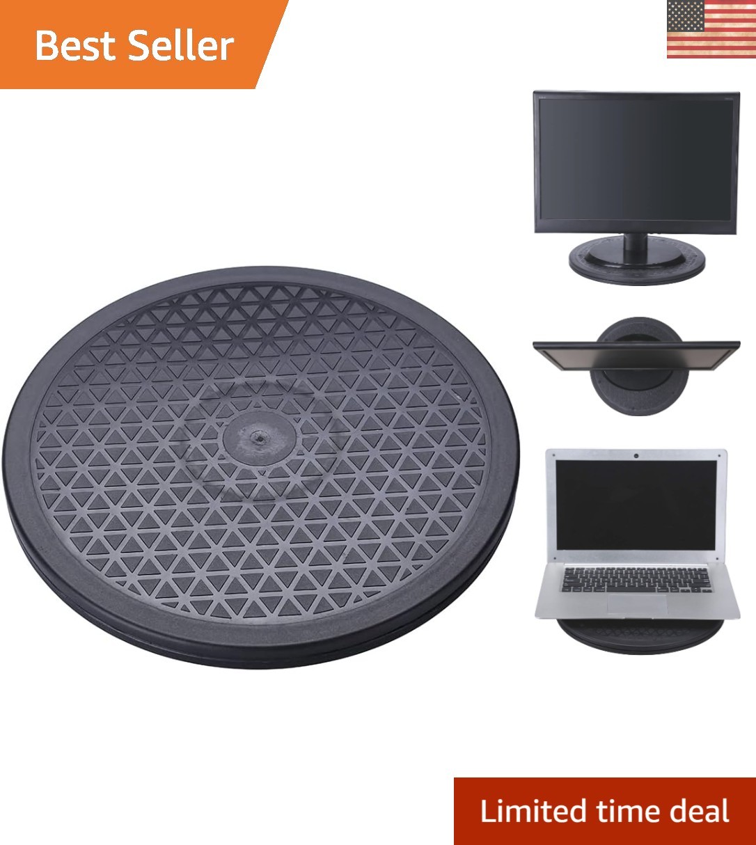 Elegant 12-Inch Lazy Susan with Heavy Duty Ball Bearings - Perfect for Displays