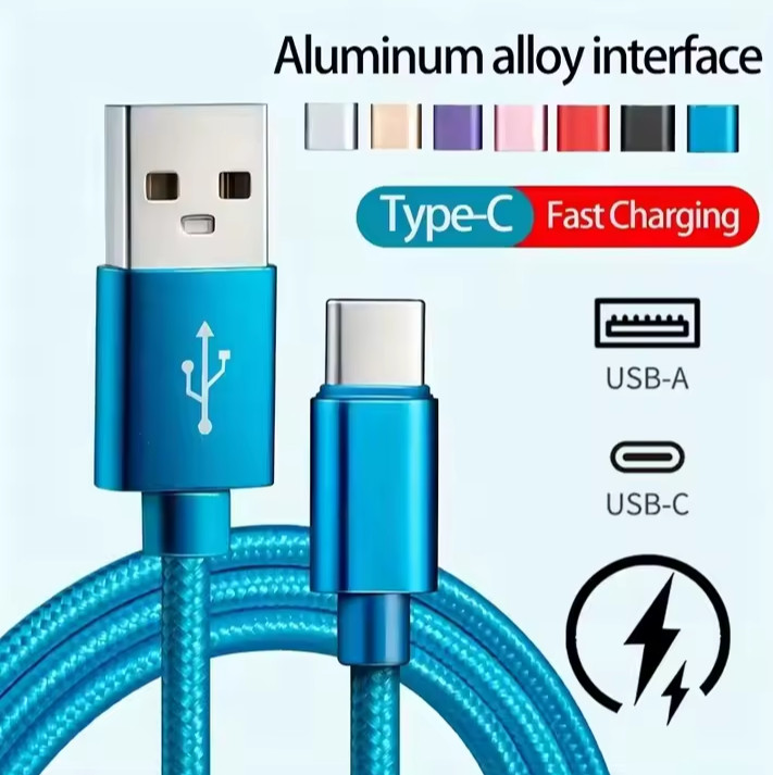 Braided USB to Type-C Fast SYNC Charger and Charging Data Cable Cord 3/6/10FT L