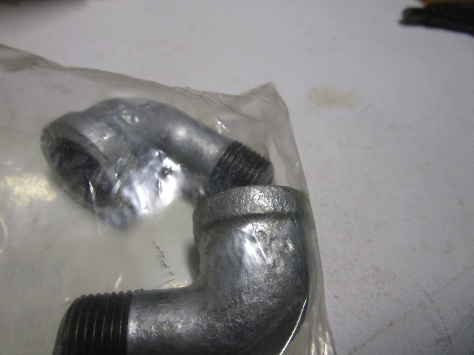 3/8" 90° 150 lb Galvanized Malleable Iron Street Pipe Elbow QTY 2