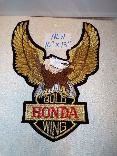 NEW X-Large Honda Gold Wing 13"x10" Eagle Embroidered Emblem Patch NOS