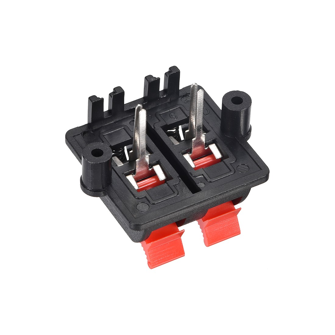 4 Way Speaker Spring Audio Connector Cable Black Red WP4-03 2pcs