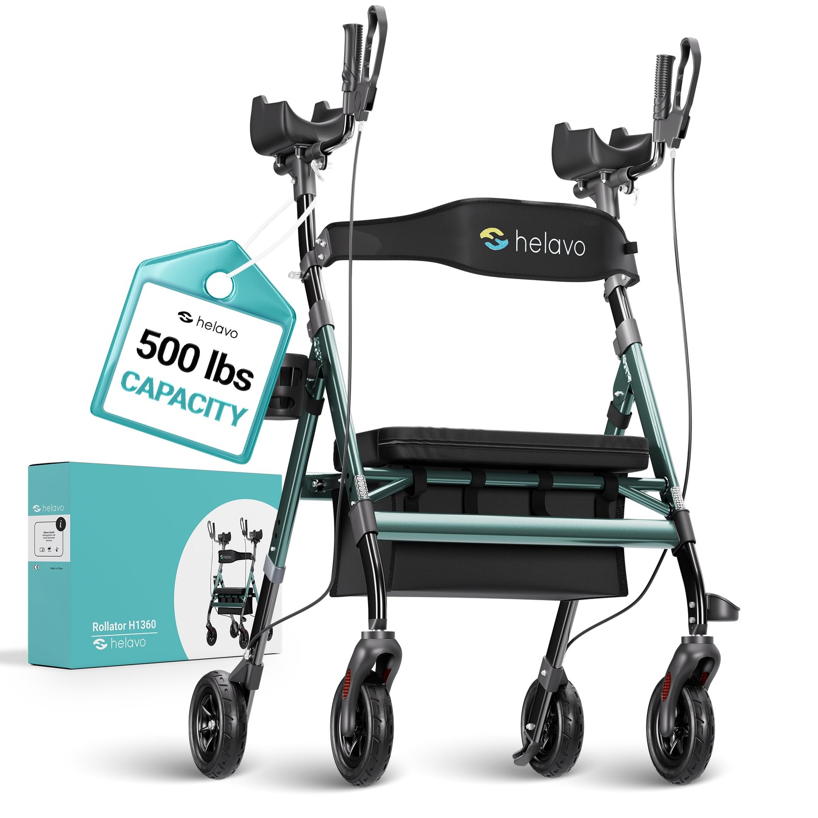 Extra Wide 28.3 Inch Bariatric Upright Walker 500 LBS Capacity