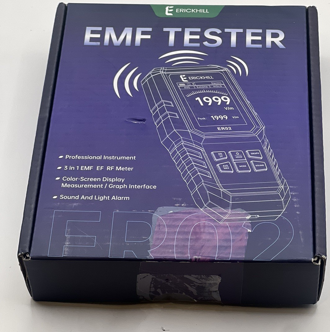 Erickhill ER02 Rechargeable EMF Tester 3 In 1 EF RF EMF Meter