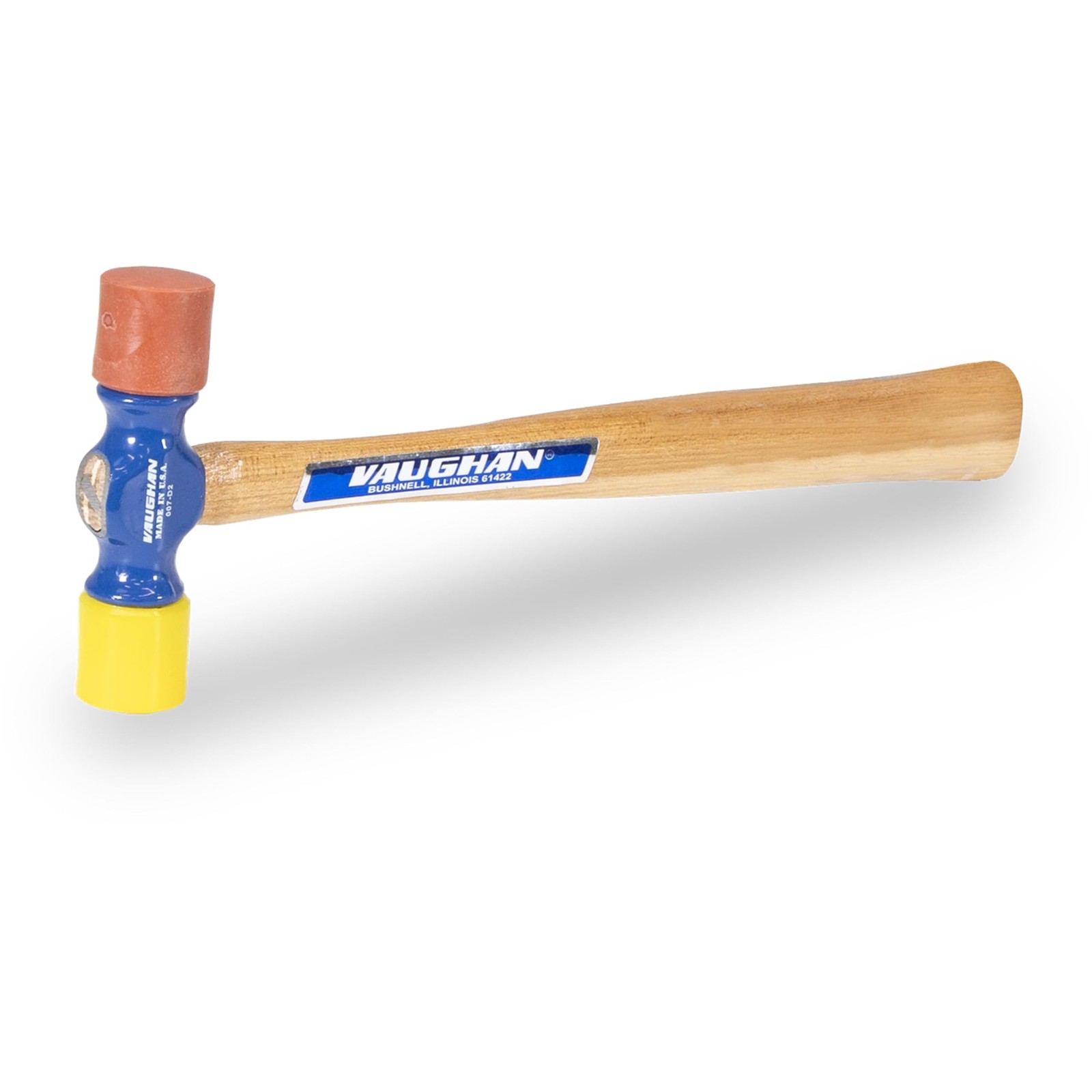 Vaughan 6 Oz Red Yellow Hammer Mallet High Carbon Steel Head Hickory Handle