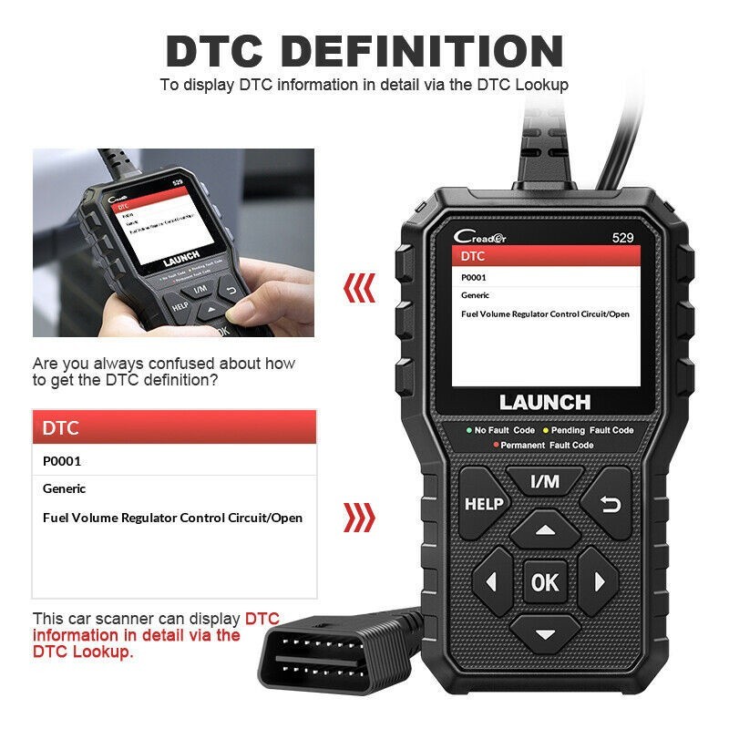 2026 LAUNCH CR529 Full OBD2 Engine Check Car Code Reader Scanner Diagnostic Tool