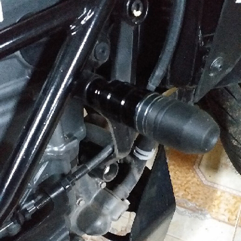 Pair Black Frame Sliders Falling Anti Crash Guard Protector For Kawasaki