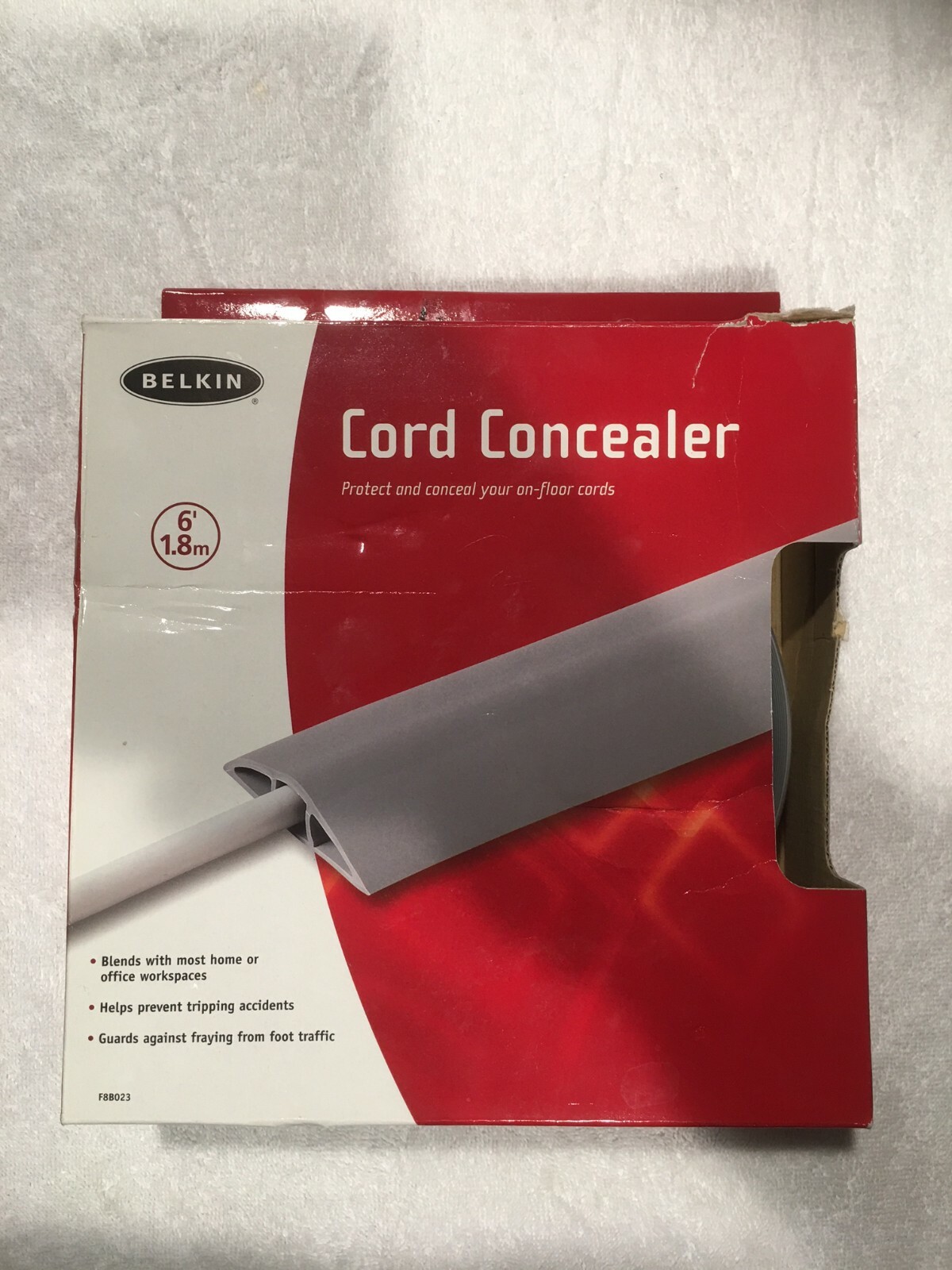 Belkin Cord Cover  Concealer 6' (1.8m) Protect On-Floor Cords 3/4" Width.