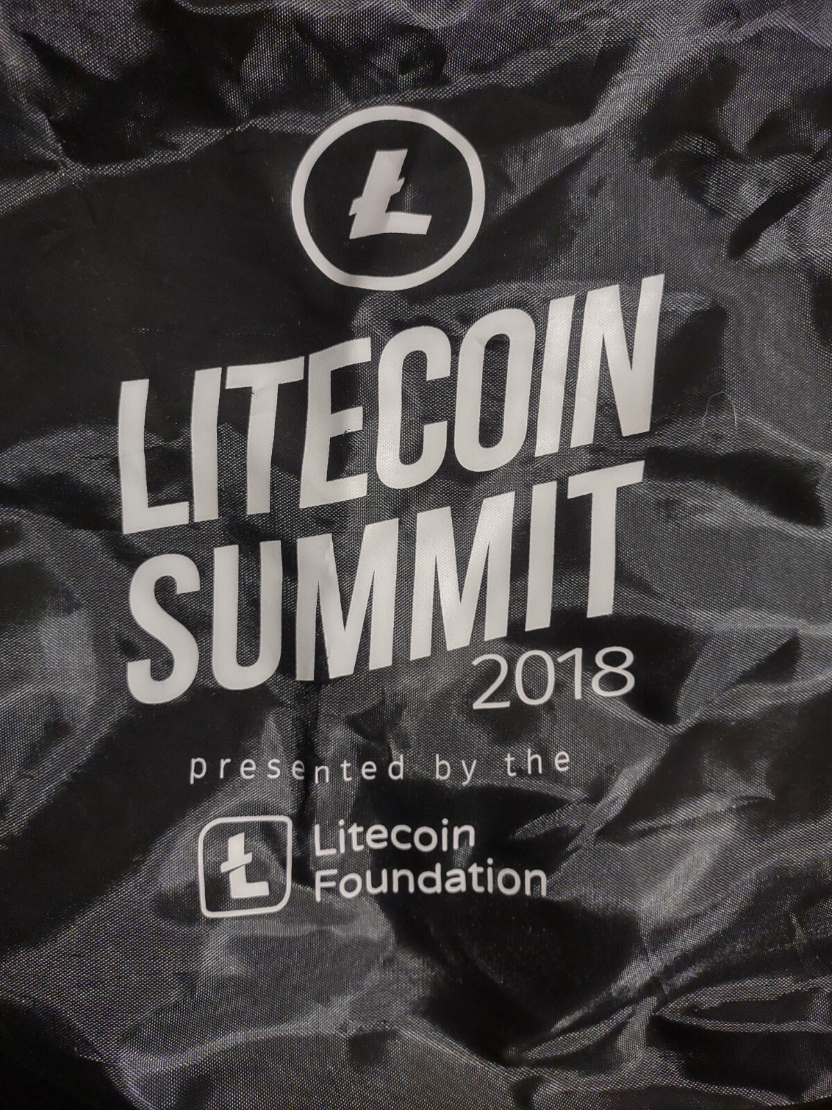 2018 Litecoin Summit Foundation Tote Loot Shopping Bag Drawstring Backpack