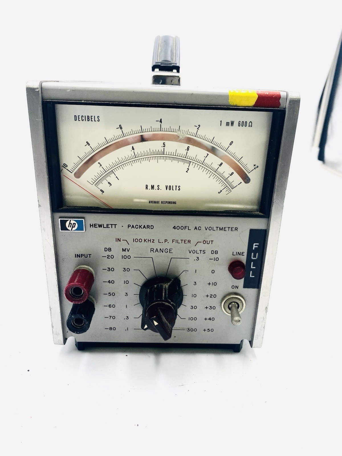 Hewlett Packard HP 400FL AC Voltmeter ***USED, POWERS ON S1 R.A.R.E