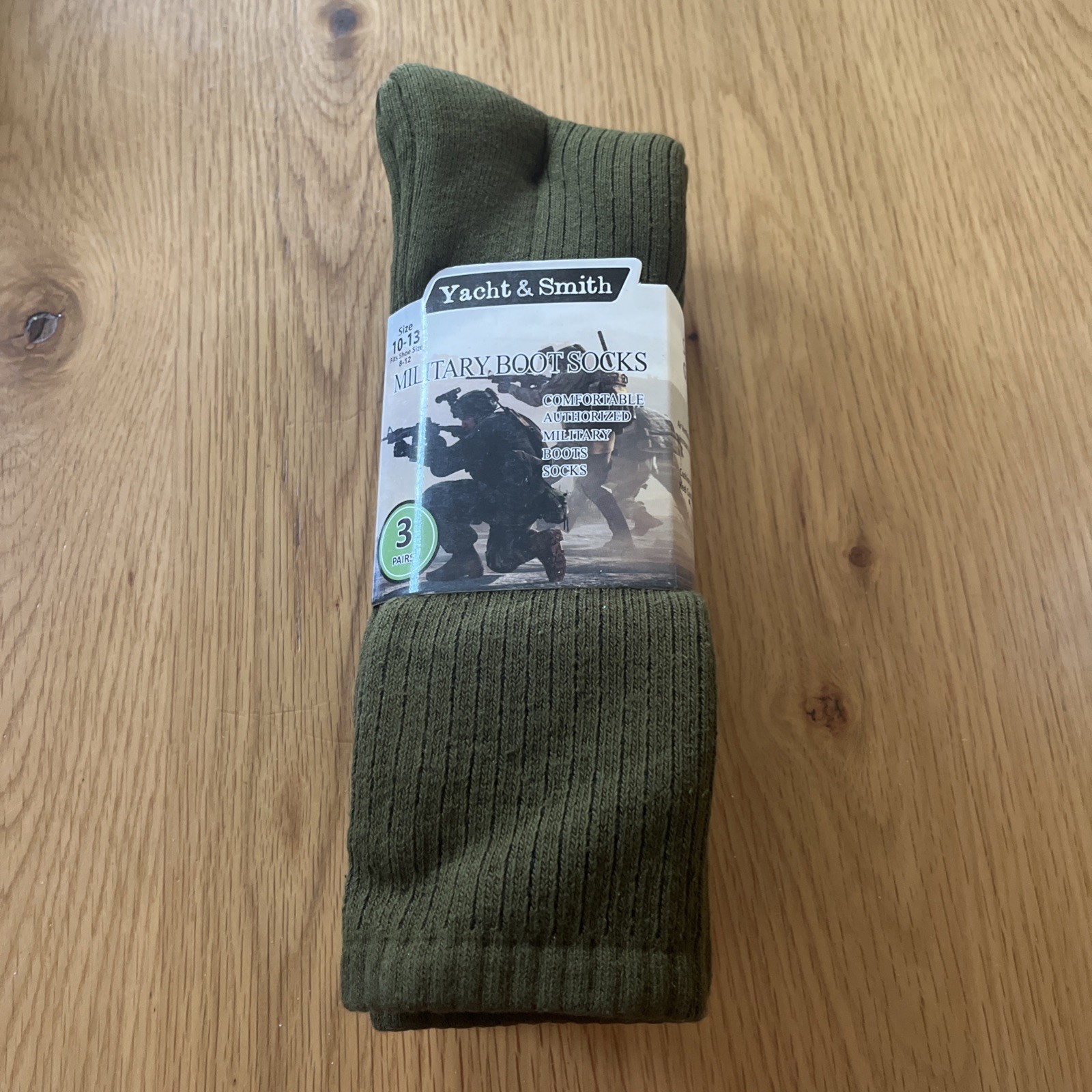 Sz 10-13 NWT 3 Pair Yacht & Smith Military Boot Socks Tog 2.4