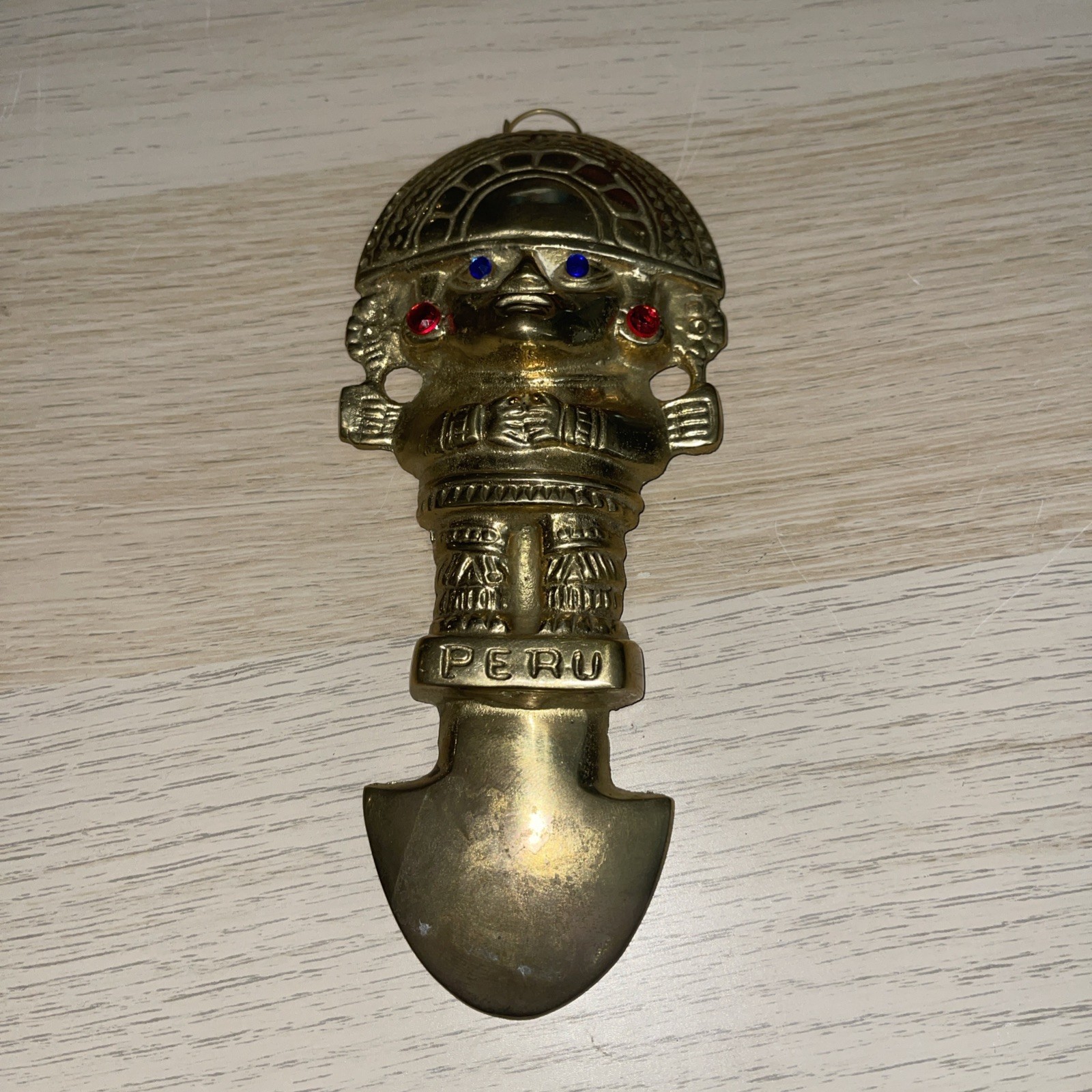 Decorative Solid Brass Perú Ceremonial Tumi Knife