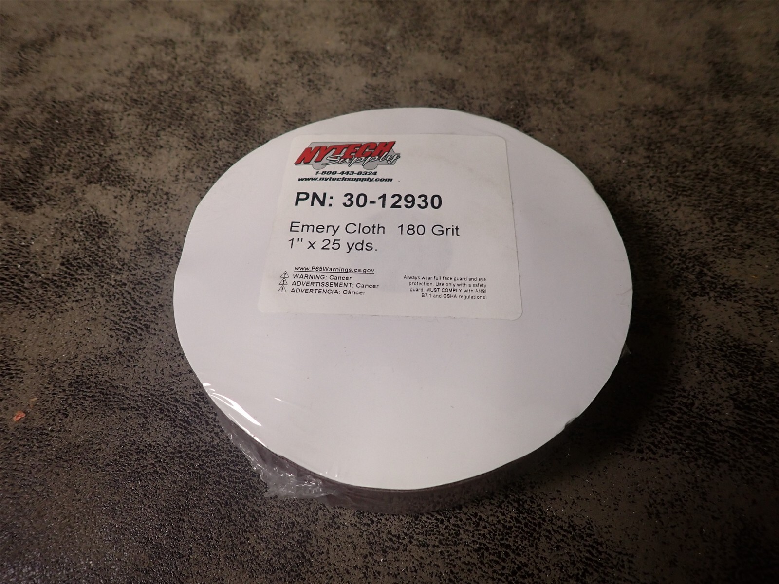 NEW Nytech 30-12930 1" X 25 Yard Emory Cloth 180 Grit (BN255)