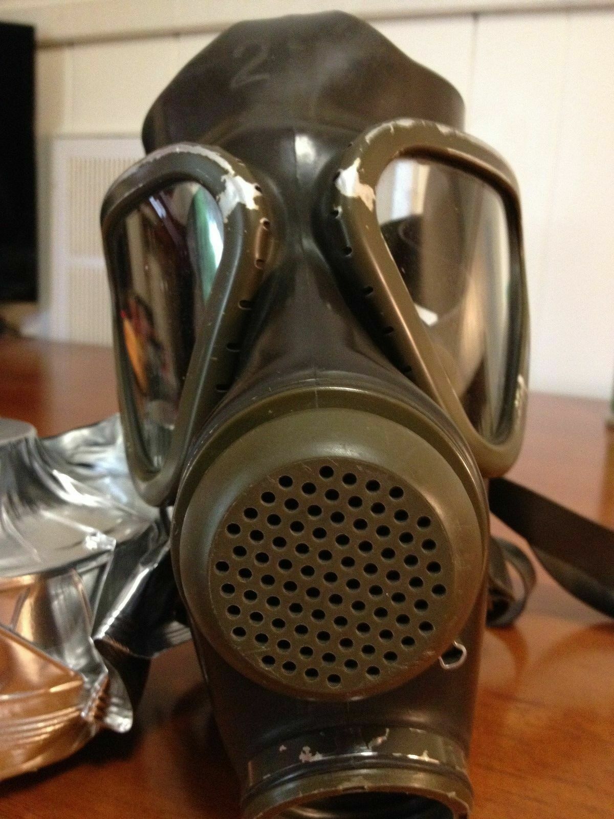 German M65 Drager Military Gas Mask Respirator (no filter) Authentic
