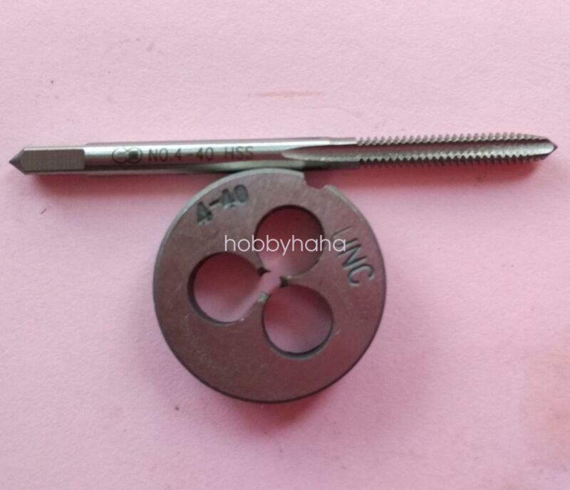 1pc HSS Machine 4-40 UNC Plug Tap and 1pc 4-40 UNC Die Threading Tool