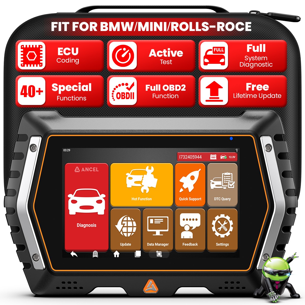 ANCEL V3 ELITE OBD2 Scanner Car All System Bidirectional Automotive Diagnostic