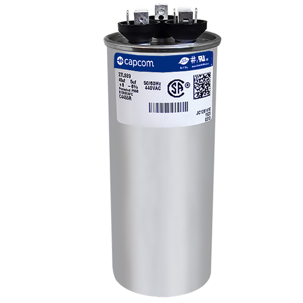 CAP050450440RT - 45 + 5 uf MFD 440 Volt VAC - Goodman Dual Run Capacitor Upgrade