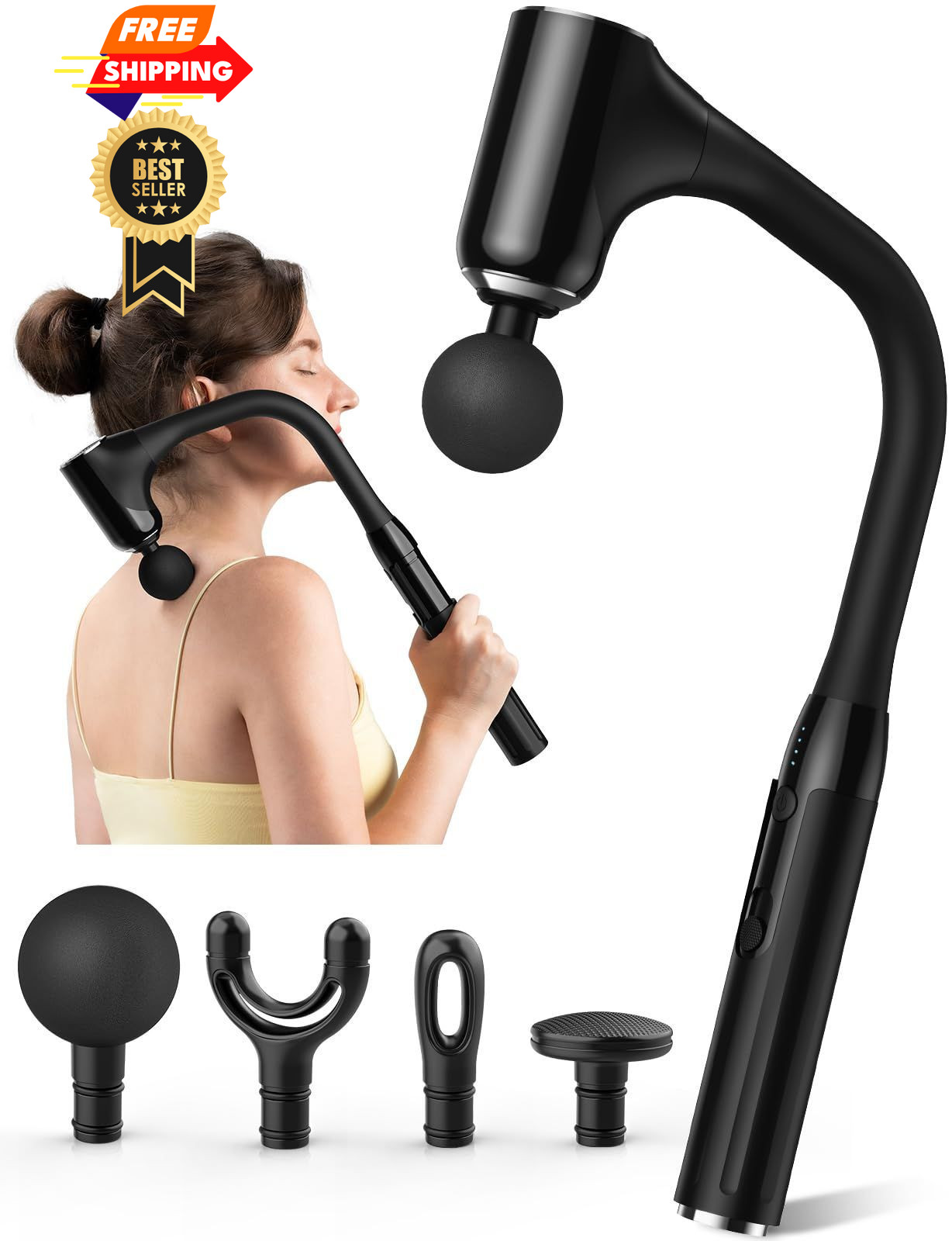 Massage Gun Deep Tissue - Back Massager for Pain Relief Black