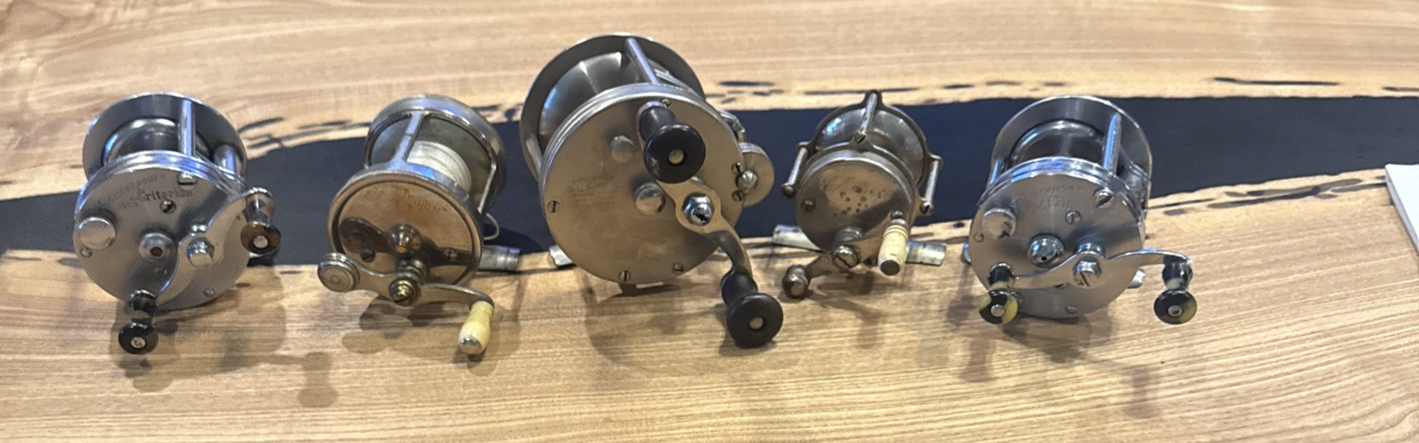 Vintage Group Lot Of 5 Bait Cast Fishing Reel Reels