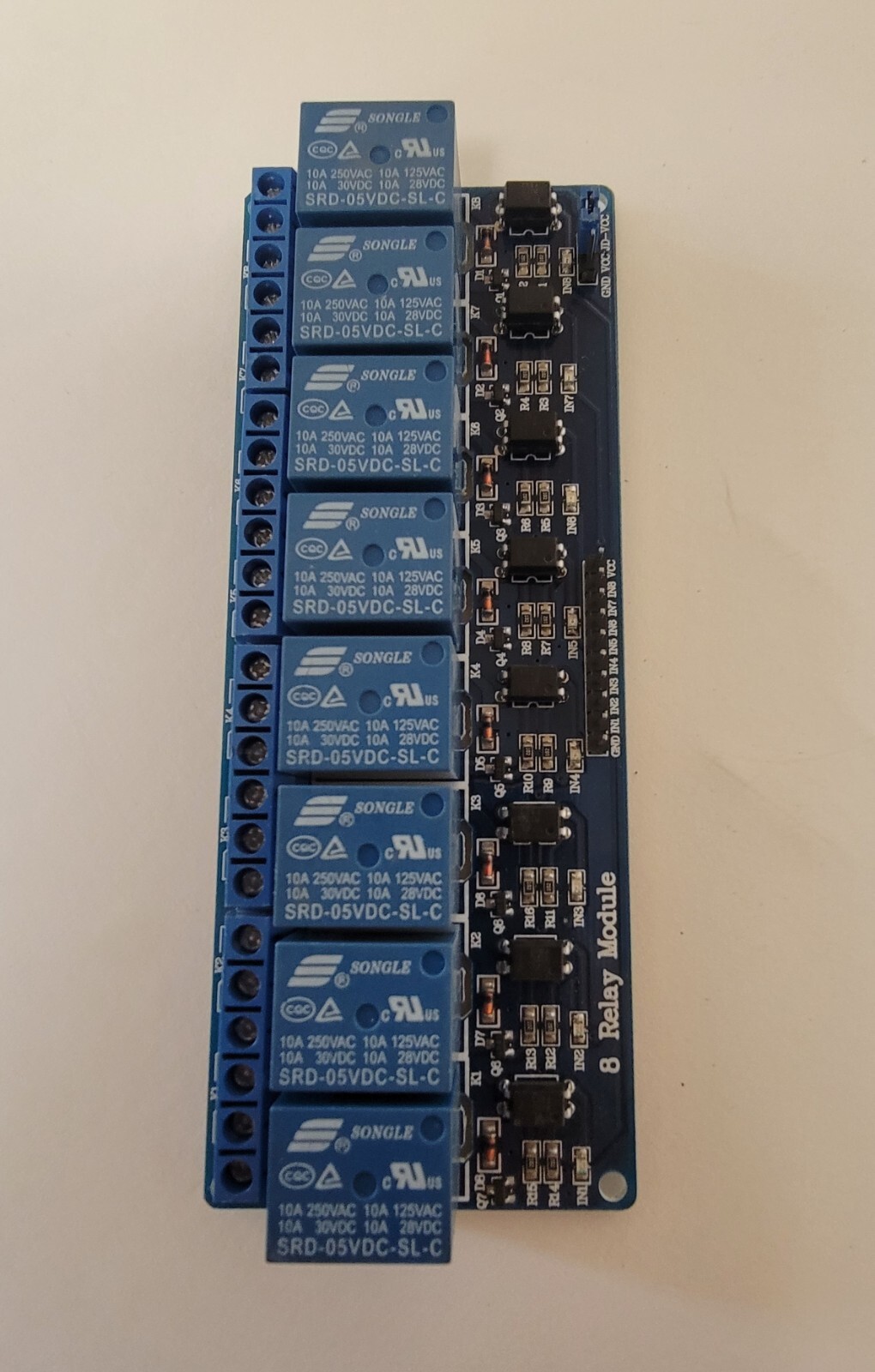 ELEGOO 8 CHANNEL RELAY MODULE.