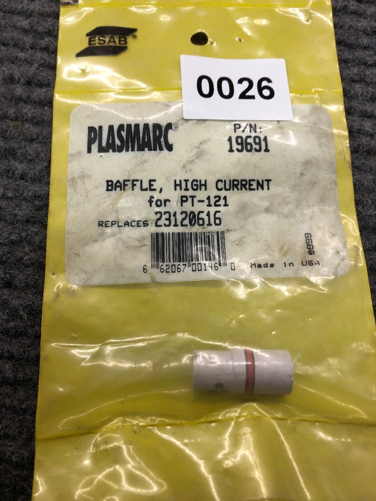 ESAB Plasmarc High Current Baffle 23120616 19691