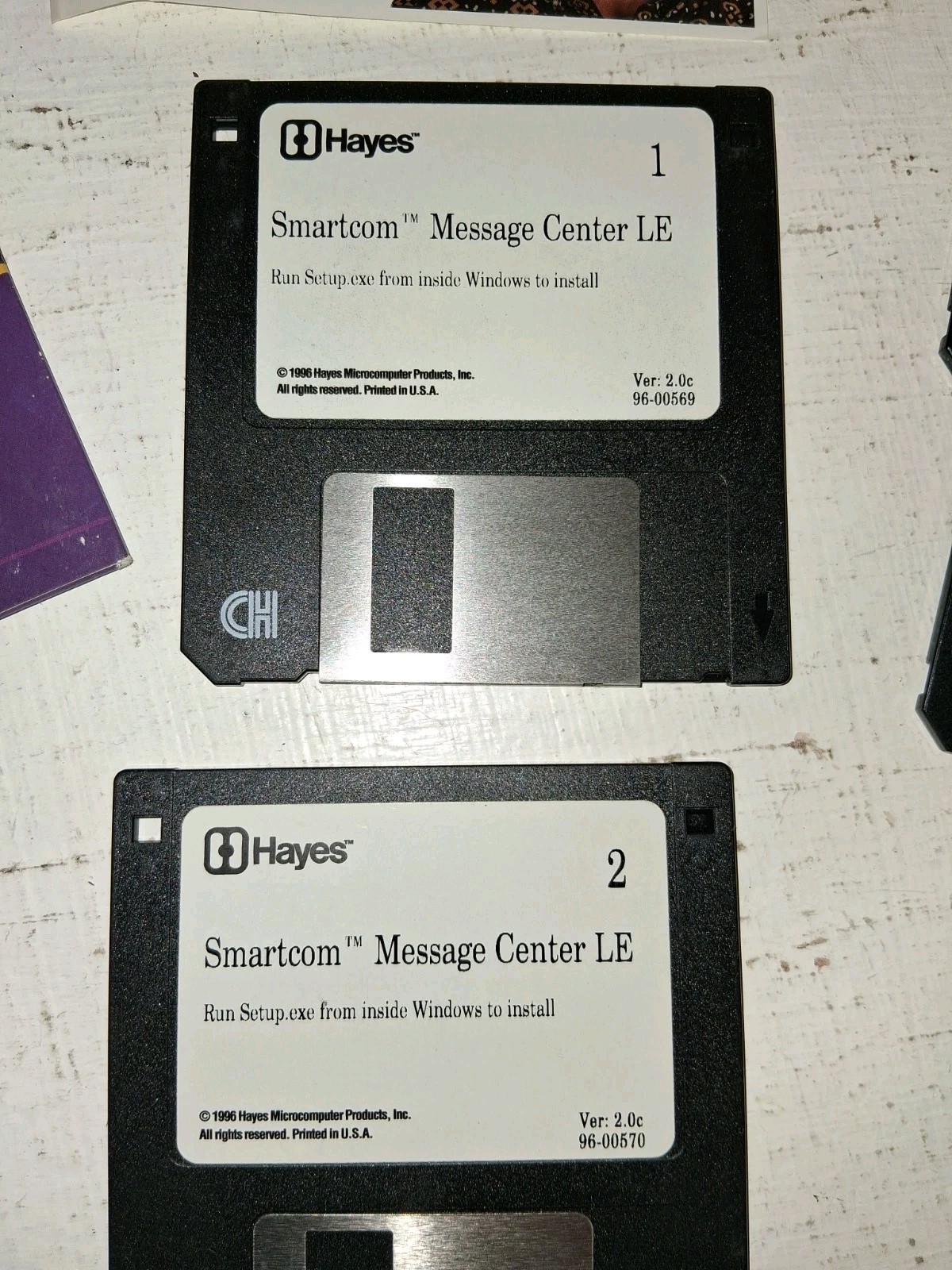 Hayes Smartcom Message Center LE CD + Floppies Driver Utilities Win95 Lot