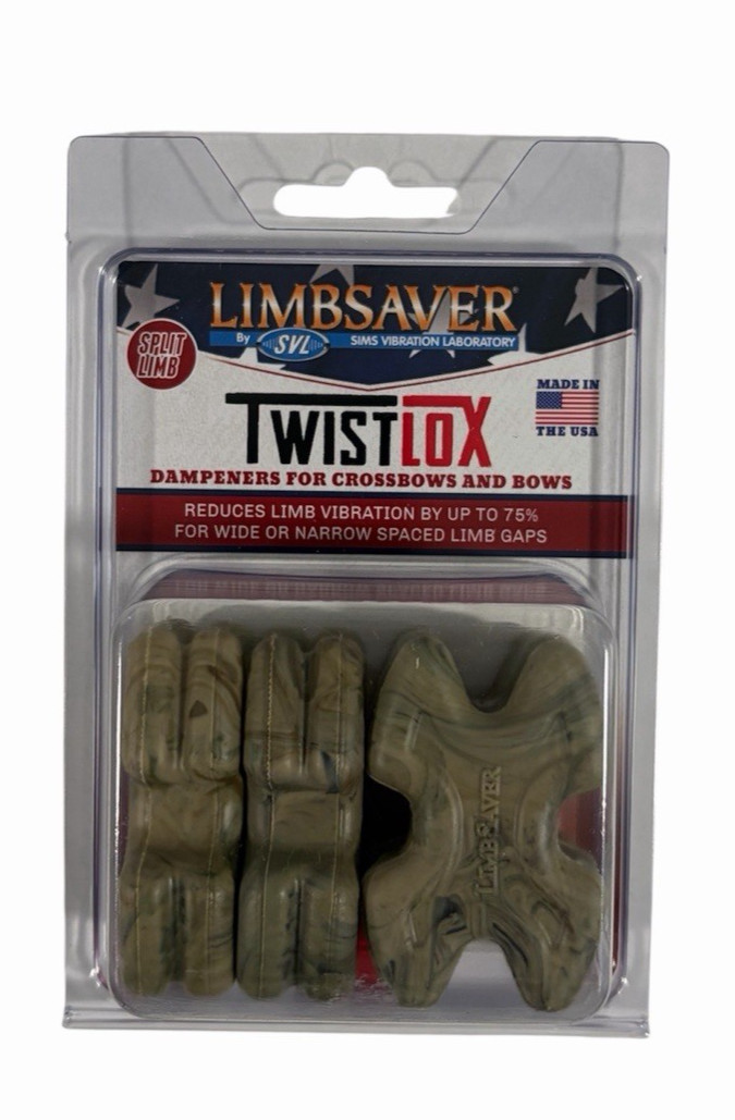 LimbSaver TwistLox Split-Limb Crossbow and Compound Bow Dampeners, Camo