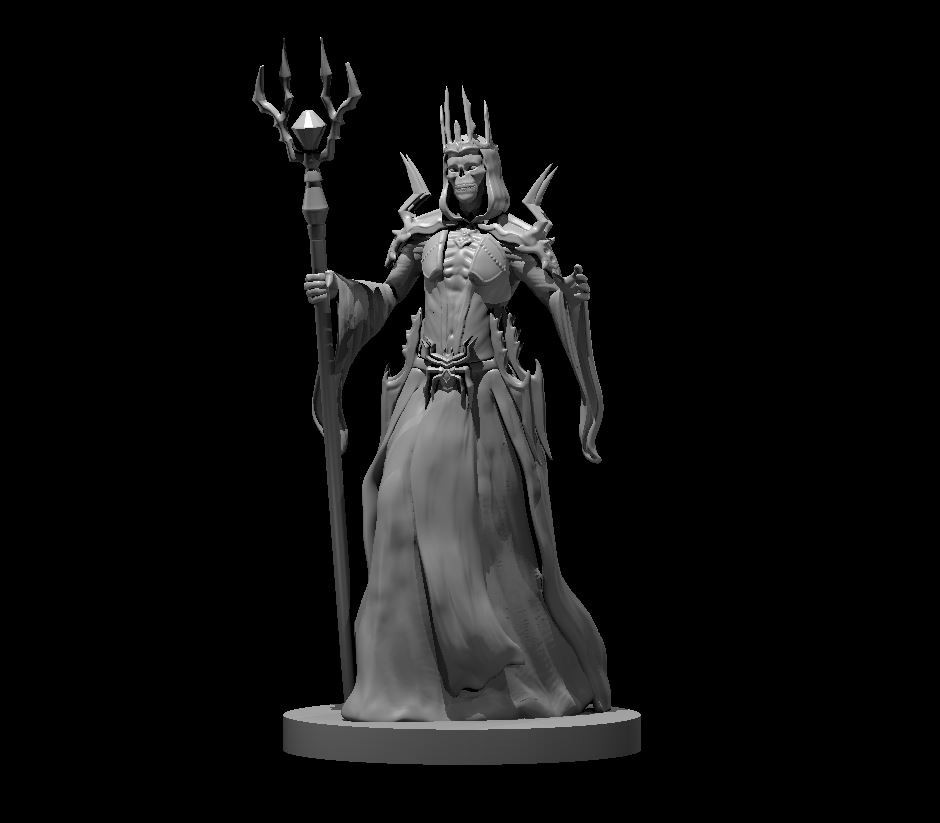 Lich Female Undead Sorceress Monster Manual 28mm Scale DND D&D Tabletop Mini