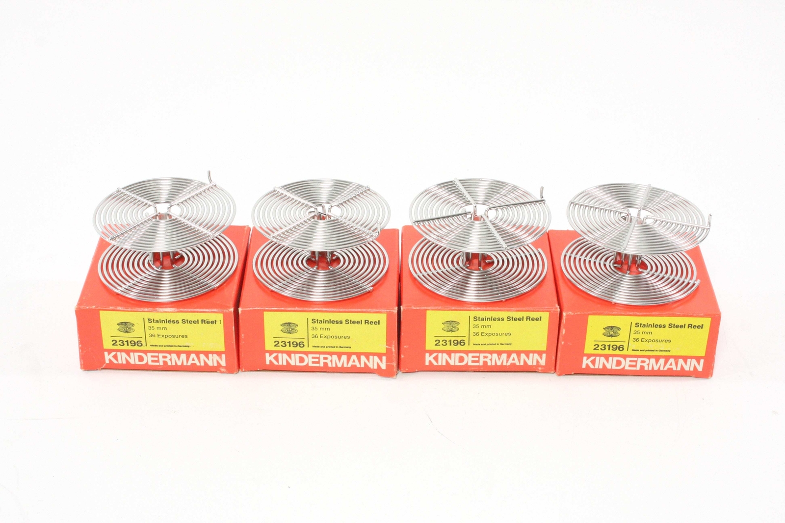 Kindermann Stainless Steel Reels x 4 pack - 35mm 36 Exposures