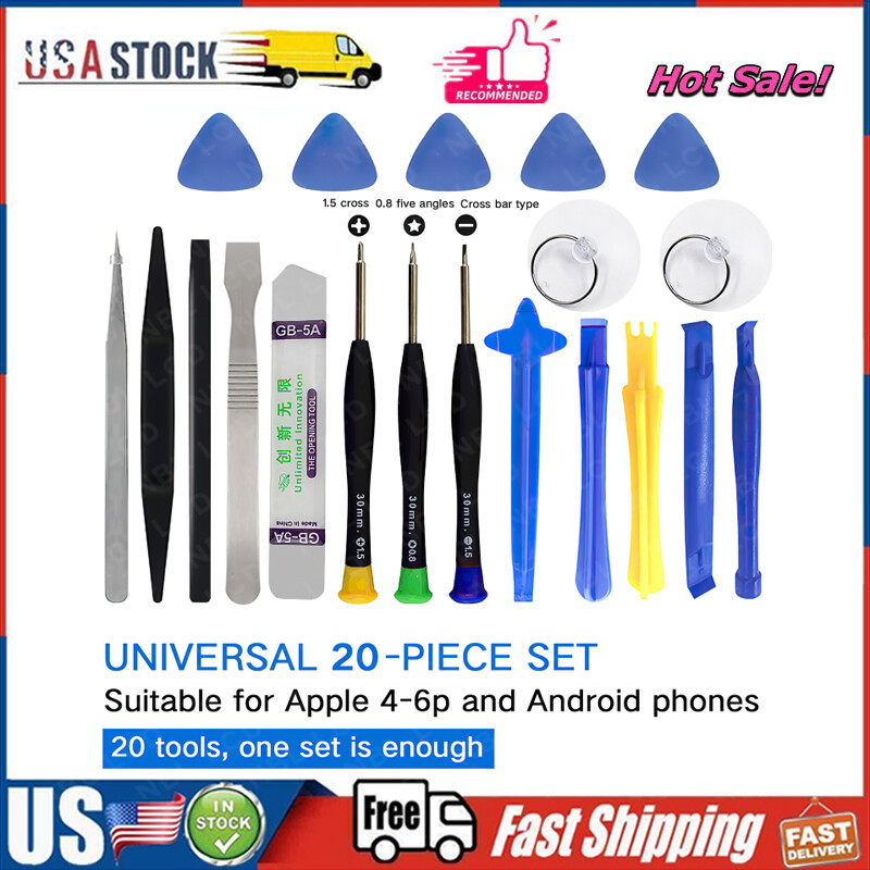 20in1 Screwdrivers Repair Opening Pry Tools Kit Set For Cell Phone PC Tablet PSP